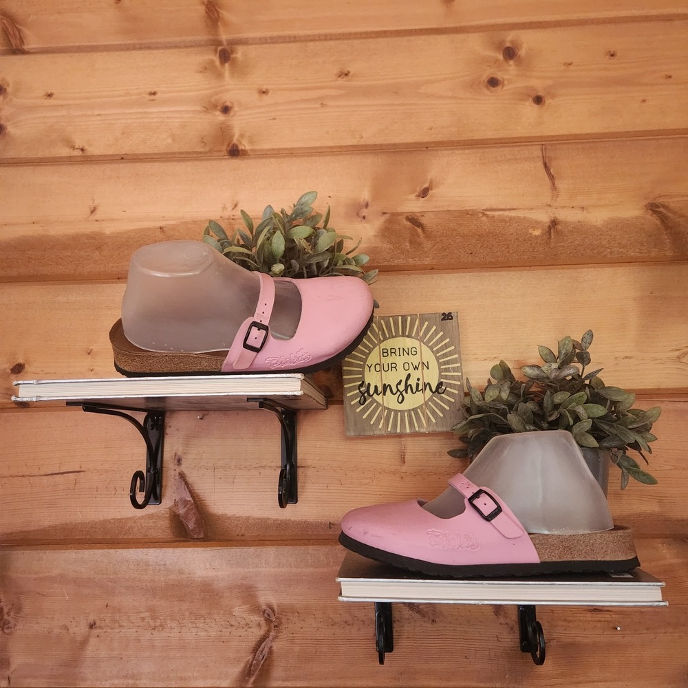 Birkis Birkenstock Maria Pink Leather Birko Flor Mary Jane Clog Sandal Boho Sz 7